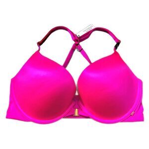 Victorias Secret Very Sexy Push Up Padded Racerback front close bra pink 32D